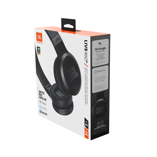 JBL Live 460NC - Black - Wireless on-ear NC headphones - Detailshot 10